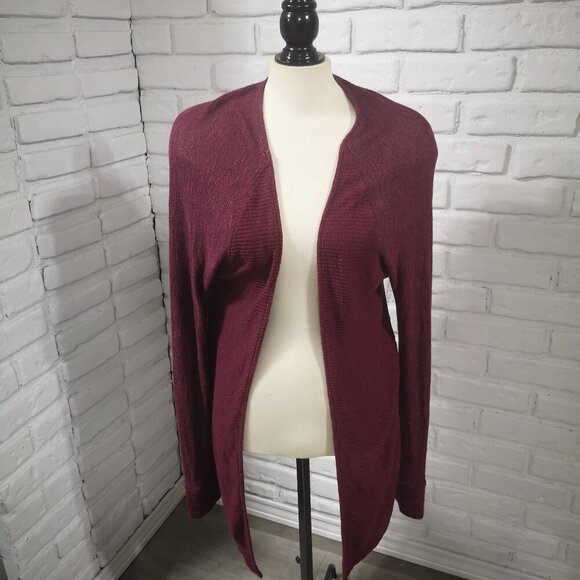 American Eagle Outfitters Ladies Size XL Burgundy Lightweight Open Cardigan - Picture 1 of 11